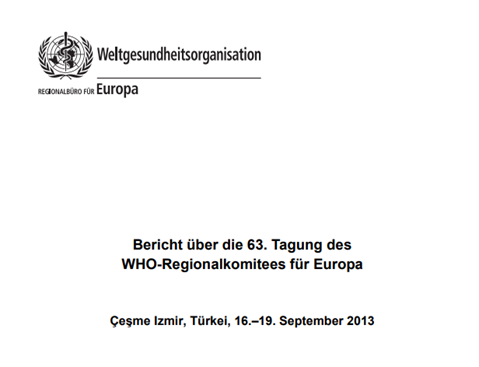 Bericht über die 63. Tagung des WHO-Regionalkomitees für Europa