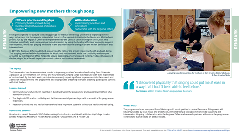 Health impact story - Denmark 2024