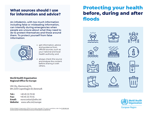 Protecting your health before, during and after floods - public health advice (brochure)
