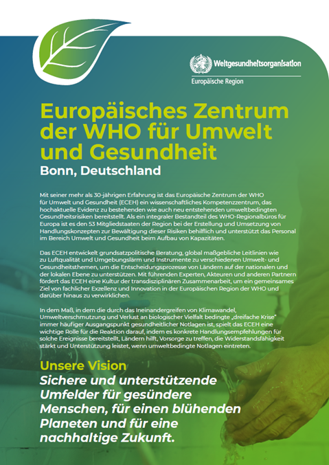 Europäisches Zentrum der WHO für Umwelt und Gesundheit Bonn, Deutschland