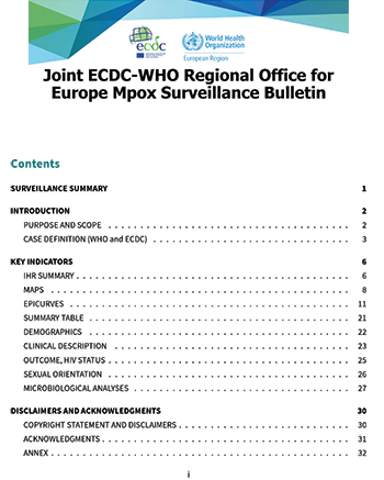 Joint ECDC-WHO Regional Office for Europe Monkeypox Surveillance Bulletin: 27 July 2022