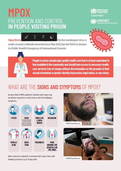 Mpox prevention and control in people visiting prison