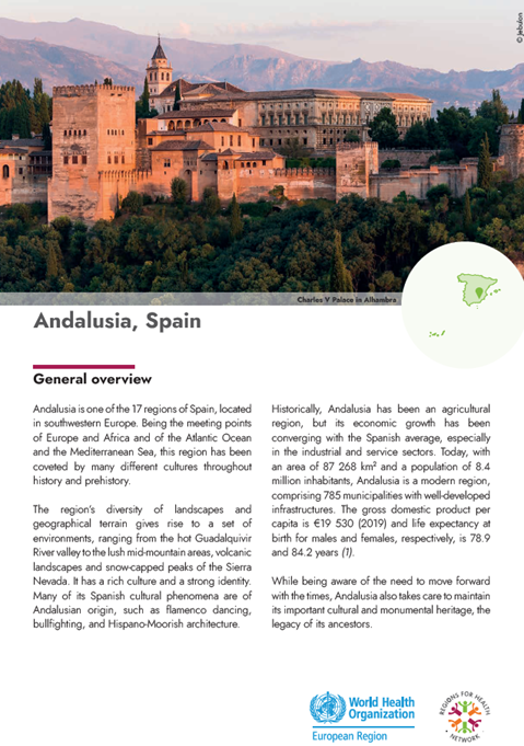 Regions for Health Network: Region profiles 2023 - Andalusia, Spain