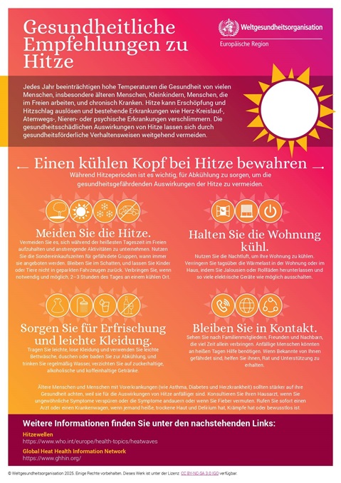 Gesundheitliche Empfehlungen zu Hitze