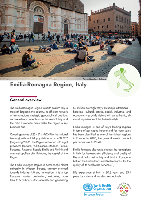 Regions for Health Network: Region profiles 2022 - Emilia-Romagna Region, Italy