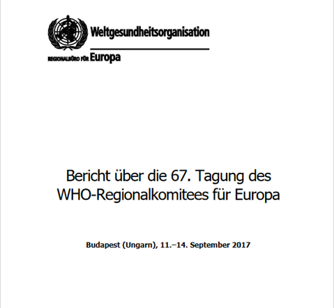 Bericht über die 67. Tagung des WHO-Regionalkomitees für Europa