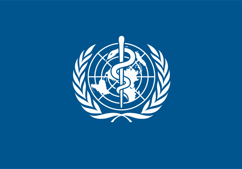 WHO logo on blue